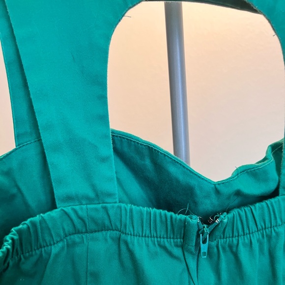 Vintage Circle forest green dress 1950s style - Picture 5 of 6